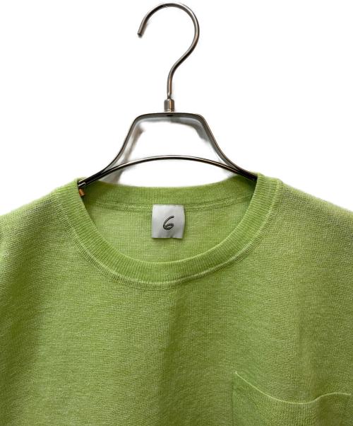 6(ROKU) BEAUTY&YOUTH（ロク ビューティーアンドユース）6(ROKU) BEAUTY&YOUTH (ロク ビューティーアンドユース) SHORT WIDE KNIT PULLOVER 黄緑 サイズ:表記無しの古着・服飾アイテム