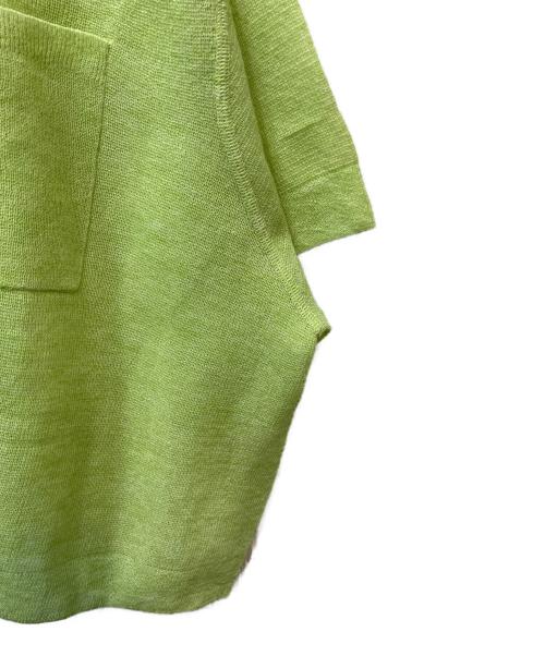 6(ROKU) BEAUTY&YOUTH（ロク ビューティーアンドユース）6(ROKU) BEAUTY&YOUTH (ロク ビューティーアンドユース) SHORT WIDE KNIT PULLOVER 黄緑 サイズ:表記無しの古着・服飾アイテム