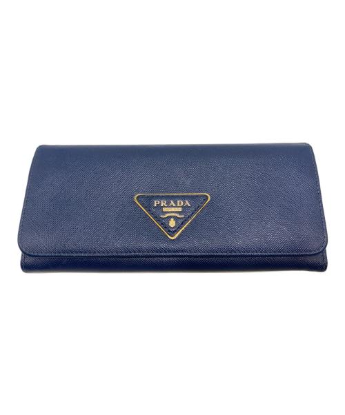 PRADA（プラダ）PRADA (プラダ) サフィアーノ長財布 ネイビーの古着・服飾アイテム