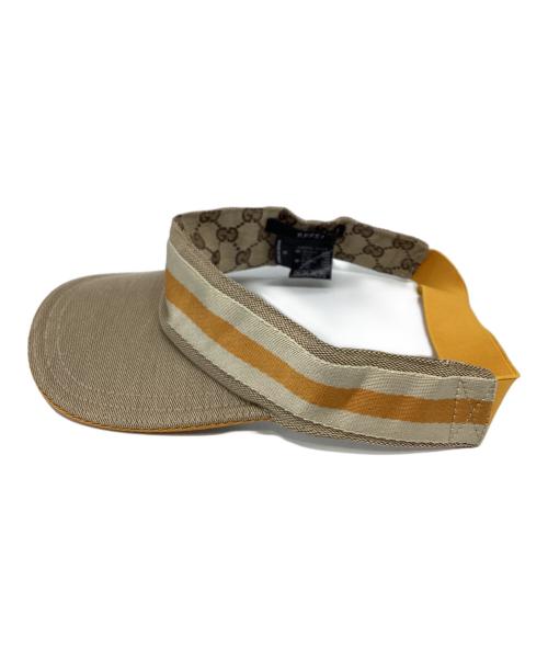 GUCCI（グッチ）GUCCI (グッチ) GGキャンバスサンバイザー ベージュの古着・服飾アイテム