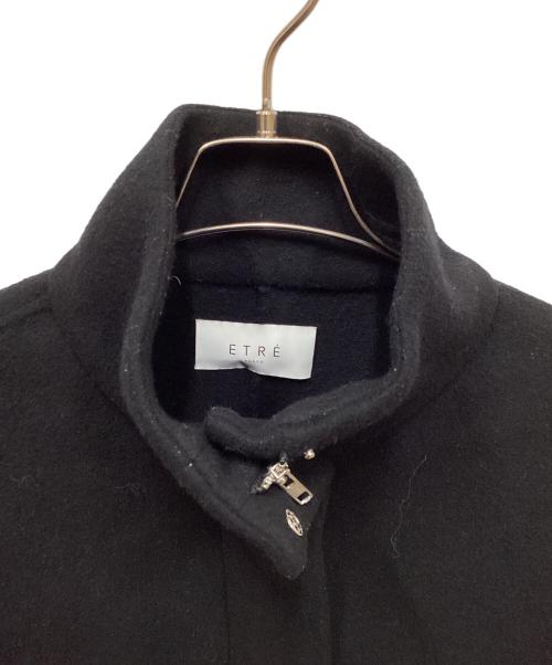 ETRE TOKYO（エトレトウキョウ）ETRE TOKYO (エトレトウキョウ) フーディストールリバーショートコート ブラック サイズ:ｓの古着・服飾アイテム