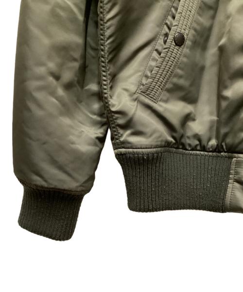 ALPHA（アルファ）ALPHA (アルファ) フーデッド リブジャケット オリーブ サイズ:Ｌの古着・服飾アイテム