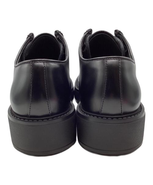 PRADA（プラダ）PRADA (プラダ) ダイアパソン オペークブラッシュドレザーシューズ ブラック サイズ:8.5の古着・服飾アイテム