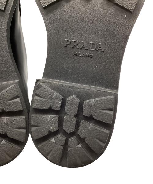 PRADA（プラダ）PRADA (プラダ) ダイアパソン オペークブラッシュドレザーシューズ ブラック サイズ:8.5の古着・服飾アイテム