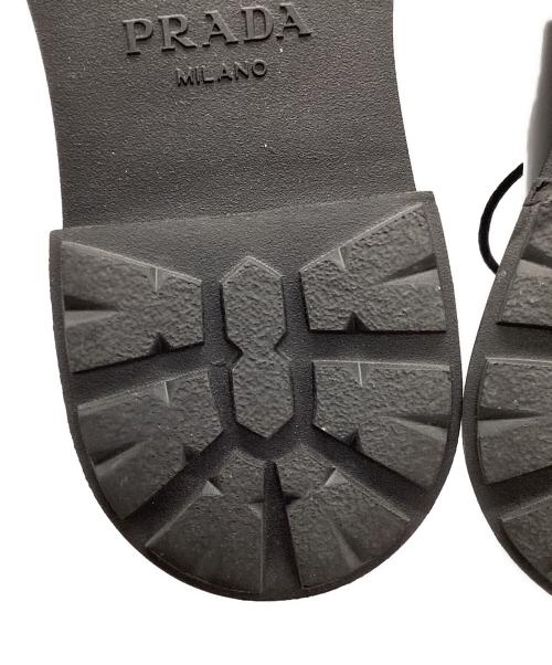PRADA（プラダ）PRADA (プラダ) ダイアパソン オペークブラッシュドレザーシューズ ブラック サイズ:8.5の古着・服飾アイテム