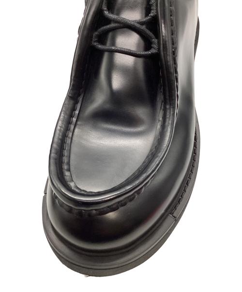 PRADA（プラダ）PRADA (プラダ) ダイアパソン オペークブラッシュドレザーシューズ ブラック サイズ:8.5の古着・服飾アイテム