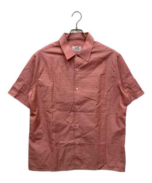HERMES（エルメス）HERMES (エルメス) ストラップスリーブボーダーシャツ レッド サイズ:42の古着・服飾アイテム