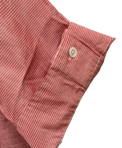 HERMES（エルメス）HERMES (エルメス) ストラップスリーブボーダーシャツ レッド サイズ:42の古着・服飾アイテム