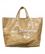 COMME des GARCONSコムデギャルソン）の古着「PVCペーパーロゴトートバッグ」｜ベージュ