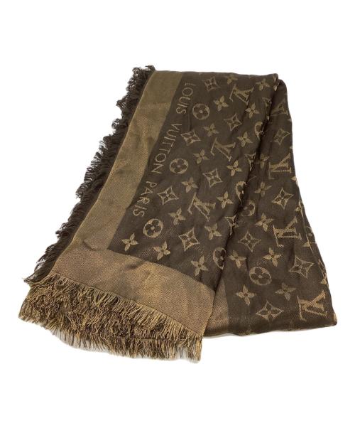 LOUIS VUITTON（ルイ ヴィトン）LOUIS VUITTON (ルイ ヴィトン) 大判ストール ゴールドの古着・服飾アイテム
