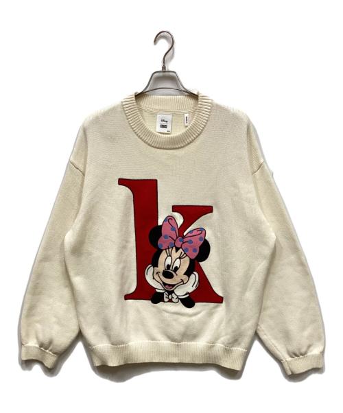 KITH（キス）KITH DISNEY Kith For Mickey & Friends Minnie K Crewneck Sweater 'Sandrift'/キスフォーミッキーアンドフレンズミッキークルーネックスウェットサンドリフト サイズ:XXLの古着・服飾アイテム