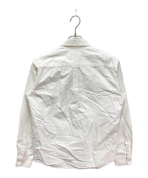 maison kitsune（メゾンキツネ）MAISON KITSUNE (メゾンキツネ) フォックスヘッドシャツ ホワイト サイズ:40の古着・服飾アイテム
