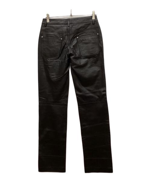 HUGO BOSS（ヒューゴ ボス）HUGO BOSS (ヒューゴ ボス) ラムレザーパンツ ブラック サイズ:44の古着・服飾アイテム