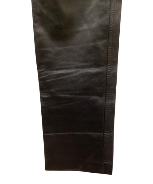 HUGO BOSS（ヒューゴ ボス）HUGO BOSS (ヒューゴ ボス) ラムレザーパンツ ブラック サイズ:44の古着・服飾アイテム