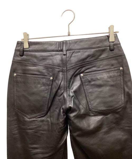 HUGO BOSS（ヒューゴ ボス）HUGO BOSS (ヒューゴ ボス) ラムレザーパンツ ブラック サイズ:44の古着・服飾アイテム