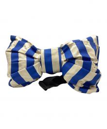 whowhat（フーワット）の古着「ストライプ柄リボンバッグ」｜ブルー