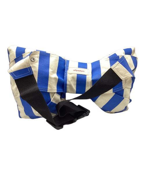 whowhat（フーワット）whowhat (フーワット) ストライプ柄リボンバッグ ブルーの古着・服飾アイテム