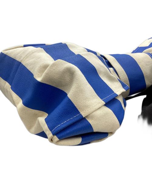 whowhat（フーワット）whowhat (フーワット) ストライプ柄リボンバッグ ブルーの古着・服飾アイテム