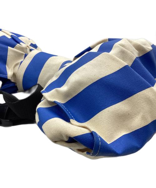 whowhat（フーワット）whowhat (フーワット) ストライプ柄リボンバッグ ブルーの古着・服飾アイテム