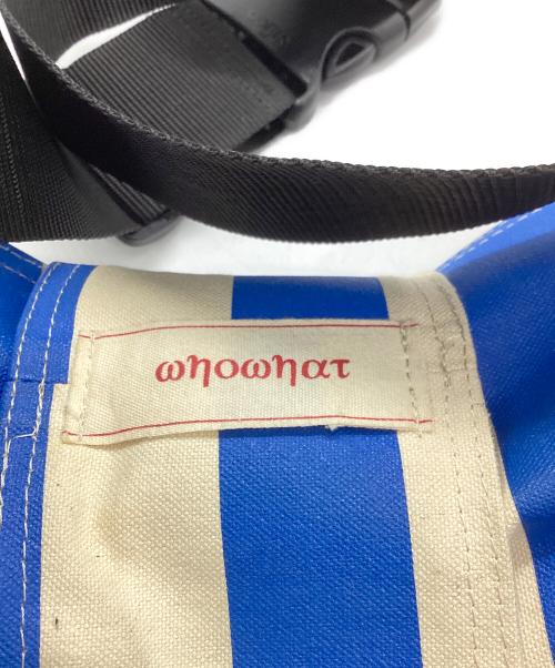 whowhat（フーワット）whowhat (フーワット) ストライプ柄リボンバッグ ブルーの古着・服飾アイテム