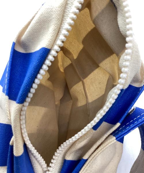 whowhat（フーワット）whowhat (フーワット) ストライプ柄リボンバッグ ブルーの古着・服飾アイテム