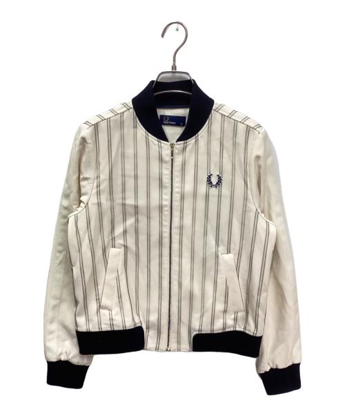 FRED PERRY（フレッドペリー）FRED PERRY (フレッドペリー) ストライプジャケット アイボリー サイズ:10の古着・服飾アイテム