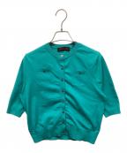 CABANキャバン）の古着「ファインポリエステル ハーフスリーブポケットカーディガン」｜グリーン