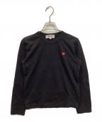 PLAY COMME des GARCONSプレイコムデギャルソン）の古着「ワンポイントワッペンカットソー」｜ブラック