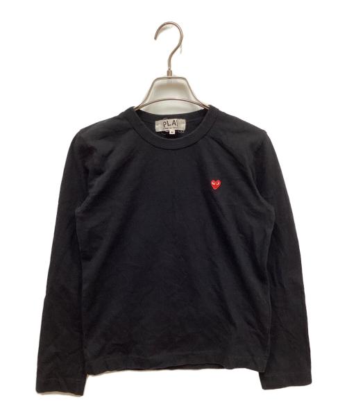 PLAY COMME des GARCONS（プレイコムデギャルソン）PLAY COMME des GARCONS (プレイコムデギャルソン) ワンポイントワッペンカットソー ブラック サイズ:Mの古着・服飾アイテム