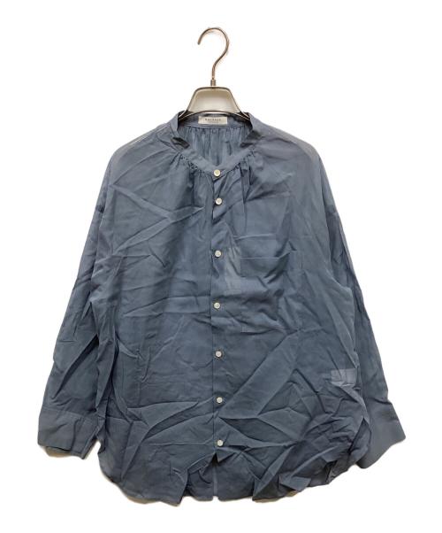 MACPHEE（マカフィー）MACPHEE (マカフィー) コットンオーガンジー バンドカラーシャツ スカイブルー サイズ:36 未使用品の古着・服飾アイテム