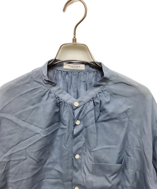 MACPHEE（マカフィー）MACPHEE (マカフィー) コットンオーガンジー バンドカラーシャツ スカイブルー サイズ:36 未使用品の古着・服飾アイテム