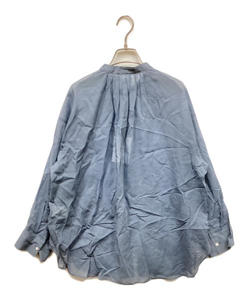 MACPHEE（マカフィー）MACPHEE (マカフィー) コットンオーガンジー バンドカラーシャツ スカイブルー サイズ:36 未使用品の古着・服飾アイテム