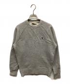 maison kitsuneメゾンキツネ）の古着「フォックスワッペンロゴスウェット」｜グレー