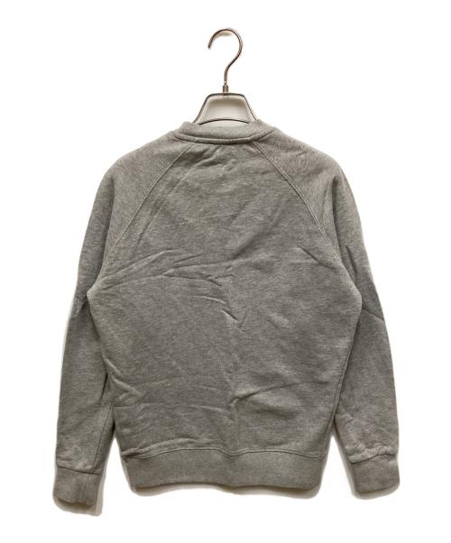 maison kitsune（メゾンキツネ）maison kitsune (メゾンキツネ) フォックスワッペンロゴスウェット グレー サイズ:XSの古着・服飾アイテム