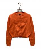 CABANキャバン）の古着「コットンカシミヤ クルーネックカーディガン」｜オレンジ