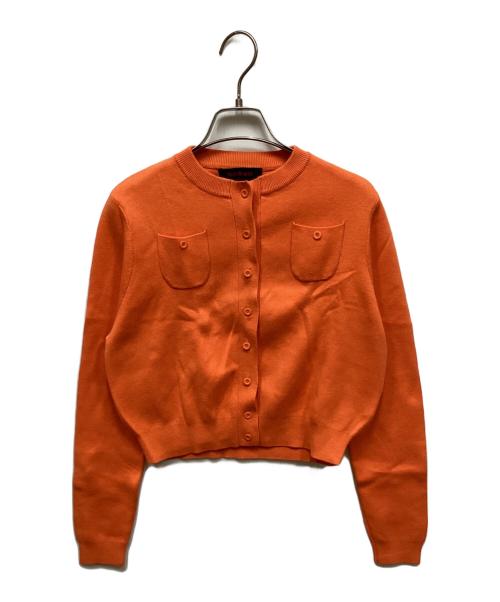 CABAN（キャバン）CABaN (キャバン) コットンカシミヤ クルーネックカーディガン オレンジ サイズ:XSの古着・服飾アイテム