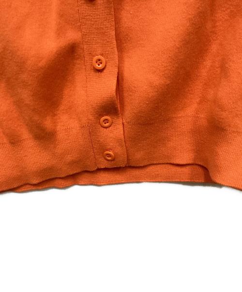 CABAN（キャバン）CABaN (キャバン) コットンカシミヤ クルーネックカーディガン オレンジ サイズ:XSの古着・服飾アイテム