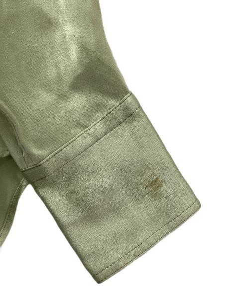 6(ROKU) BEAUTY&YOUTH（ロク ビューティーアンドユース）6(ROKU) BEAUTY&YOUTH (ロク ビューティーアンドユース) SATIN GEORGETTE SHIRT/サテンジョーゼットシャツ グリーン サイズ:10の古着・服飾アイテム