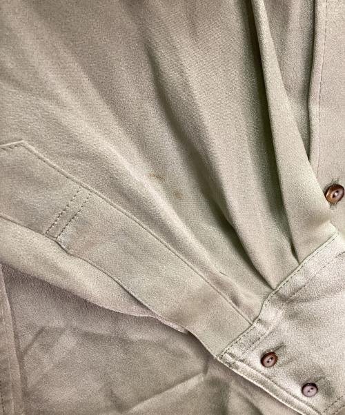 6(ROKU) BEAUTY&YOUTH（ロク ビューティーアンドユース）6(ROKU) BEAUTY&YOUTH (ロク ビューティーアンドユース) SATIN GEORGETTE SHIRT/サテンジョーゼットシャツ グリーン サイズ:10の古着・服飾アイテム