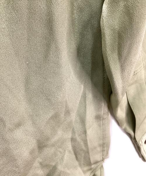 6(ROKU) BEAUTY&YOUTH（ロク ビューティーアンドユース）6(ROKU) BEAUTY&YOUTH (ロク ビューティーアンドユース) SATIN GEORGETTE SHIRT/サテンジョーゼットシャツ グリーン サイズ:10の古着・服飾アイテム