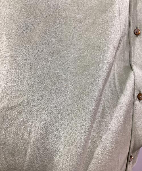 6(ROKU) BEAUTY&YOUTH（ロク ビューティーアンドユース）6(ROKU) BEAUTY&YOUTH (ロク ビューティーアンドユース) SATIN GEORGETTE SHIRT/サテンジョーゼットシャツ グリーン サイズ:10の古着・服飾アイテム