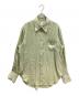6(ROKU) BEAUTY&YOUTH（ロク ビューティーアンドユース）の古着「SATIN GEORGETTE SHIRT/サテンジョーゼットシャツ」｜グリーン