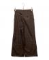 CABaN (キャバン) ウールツイル ワイドパンツ ブラウン サイズ:XS：7000円