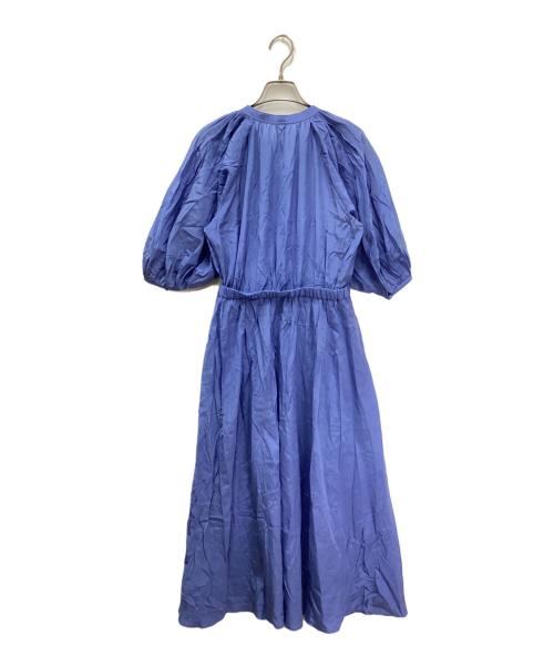 ANAYI（アナイ）ANAYI (アナイ) ライトローンギャザーフレアワンピース ブルー サイズ:38の古着・服飾アイテム