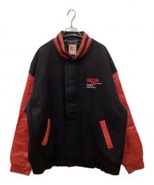 RE ACTION（リアクション）の古着「レザースリーブヴィンテージスタジャン」｜レッド