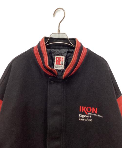 RE ACTION（リアクション）RE ACTION (リアクション) レザースリーブヴィンテージスタジャン レッド サイズ:XLの古着・服飾アイテム