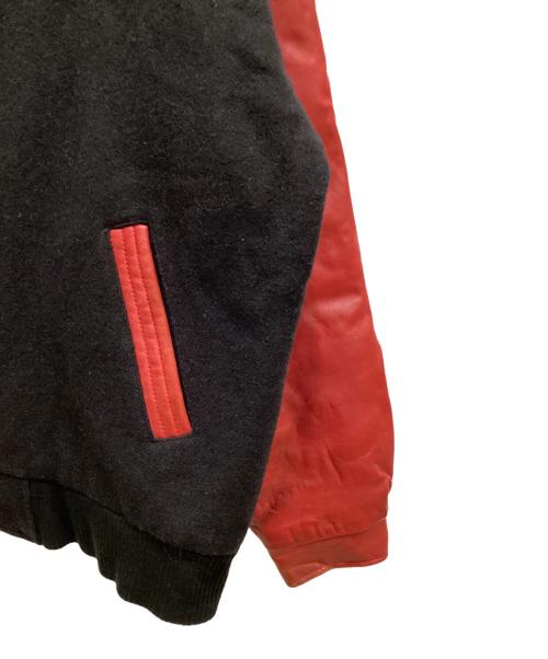 RE ACTION（リアクション）RE ACTION (リアクション) レザースリーブヴィンテージスタジャン レッド サイズ:XLの古着・服飾アイテム