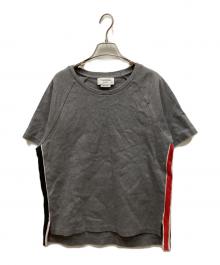 Thom Browne（トムブラウン）の古着「Interlocking RWB Stripe Short Sleeve Tee/インターロッキングRWBストライプショートスリーブTシャツ」｜グレー
