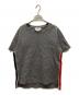 Thom Browne（トムブラウン）の古着「Interlocking RWB Stripe Short Sleeve Tee/インターロッキングRWBストライプショートスリーブTシャツ」｜グレー