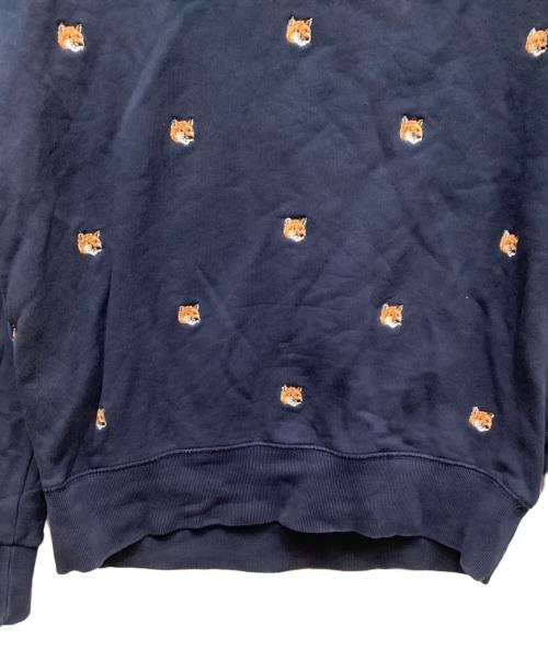 maison kitsune（メゾンキツネ）maison kitsune (メゾンキツネ) ロゴ刺繍スウェット ネイビー サイズ:XSの古着・服飾アイテム